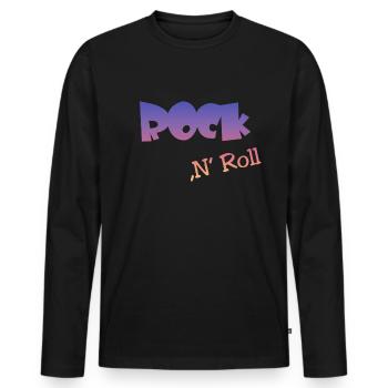 Rock n Roll - Männer Premium Bio Langarmshirt - Schwarz - Vorne - Nico (187cm)