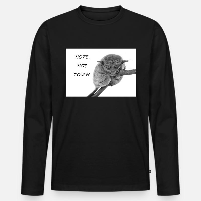 Nope, not today - Männer Premium Bio Langarmshirt - Schwarz