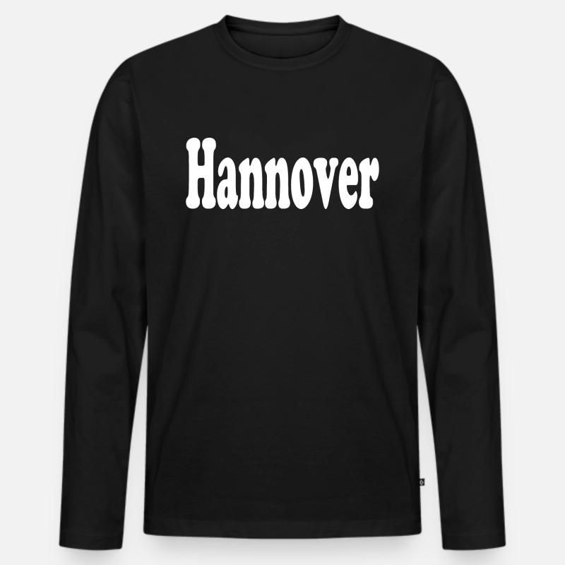 Hannover - Männer Premium Bio Langarmshirt - Schwarz
