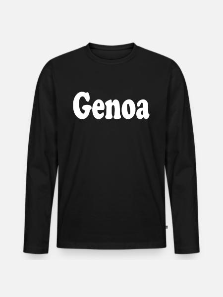 Genoa - Men's Premium Organic Long Sleeve Shirt - black