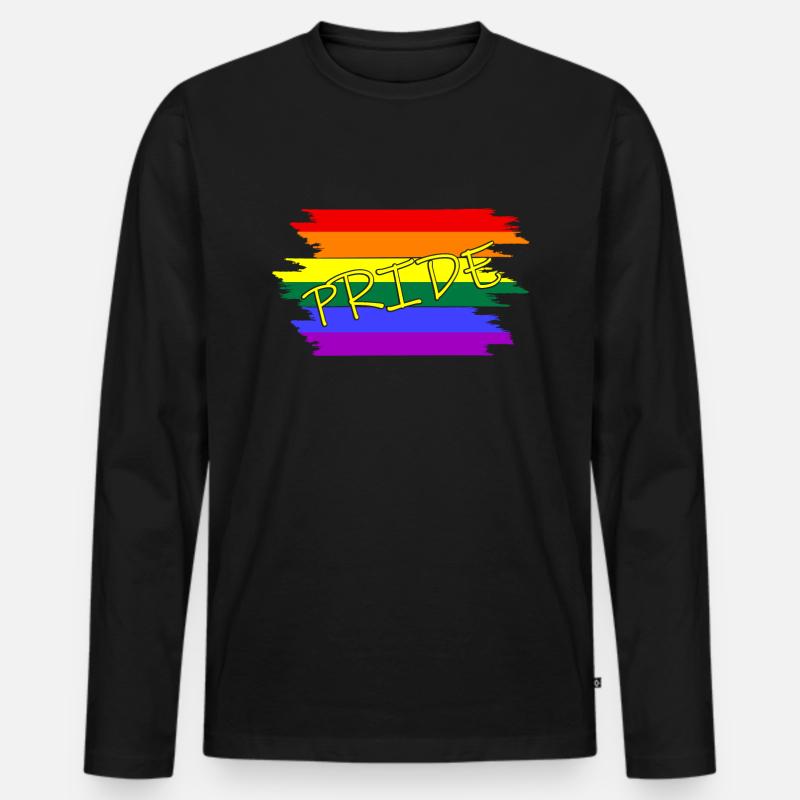 Pride, LGBTQ - Männer Premium Bio Langarmshirt - Schwarz