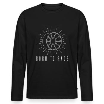 Rim tires - Men's Premium Organic Long Sleeve Shirt - black - Front - Nico (187cm)