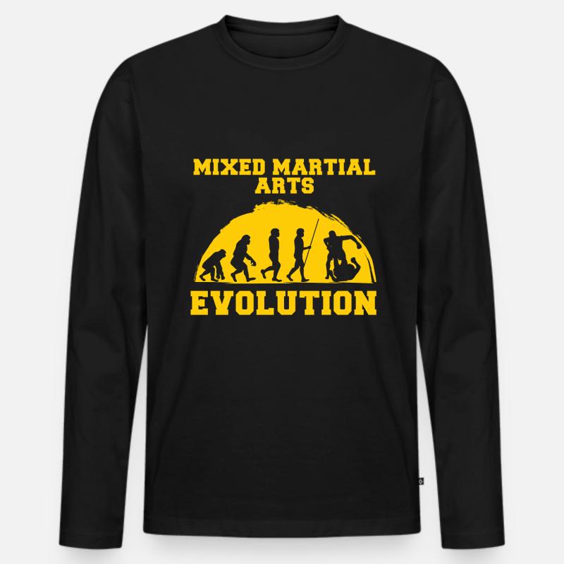 MMA Evolution Grappling - Männer Premium Bio Langarmshirt - Schwarz