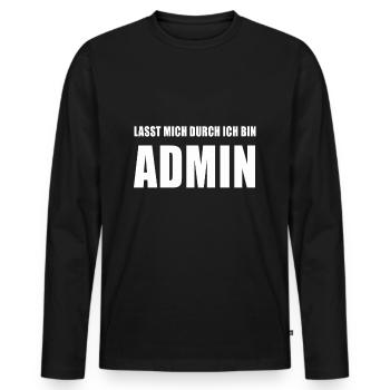 programmer computer science coding developer - Men's Premium Organic Long Sleeve Shirt - black - Front - Nico (187cm)