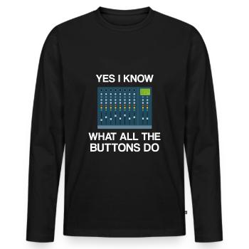 ingénieur du son ingénieur du son ingénieur du son tontech - T-shirt manches longues Premium bio Homme - noir - Devant - Nico (187cm)
