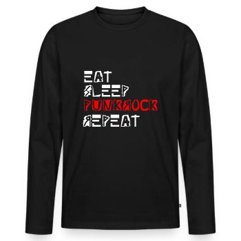 punkrock rocker punker punk - Männer Premium Bio Langarmshirt - Schwarz - Vorne - Nico (187cm)