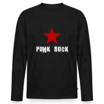 punker punk punkrock rocker - Männer Premium Bio Langarmshirt - Schwarz - Vorne - Nico (187cm)
