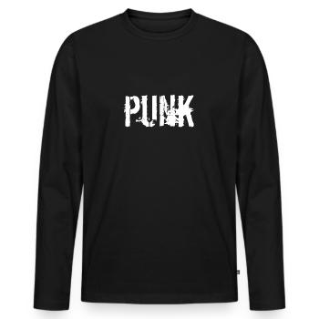 punker rocker punk punkrock - Männer Premium Bio Langarmshirt - Schwarz - Vorne - Nico (187cm)