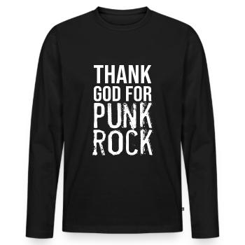 punker punk punkrock rocker - Männer Premium Bio Langarmshirt - Schwarz - Vorne - Nico (187cm)