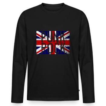 rocker punk rock punker punk - T-shirt manches longues Premium bio Homme - noir - Devant - Nico (187cm)