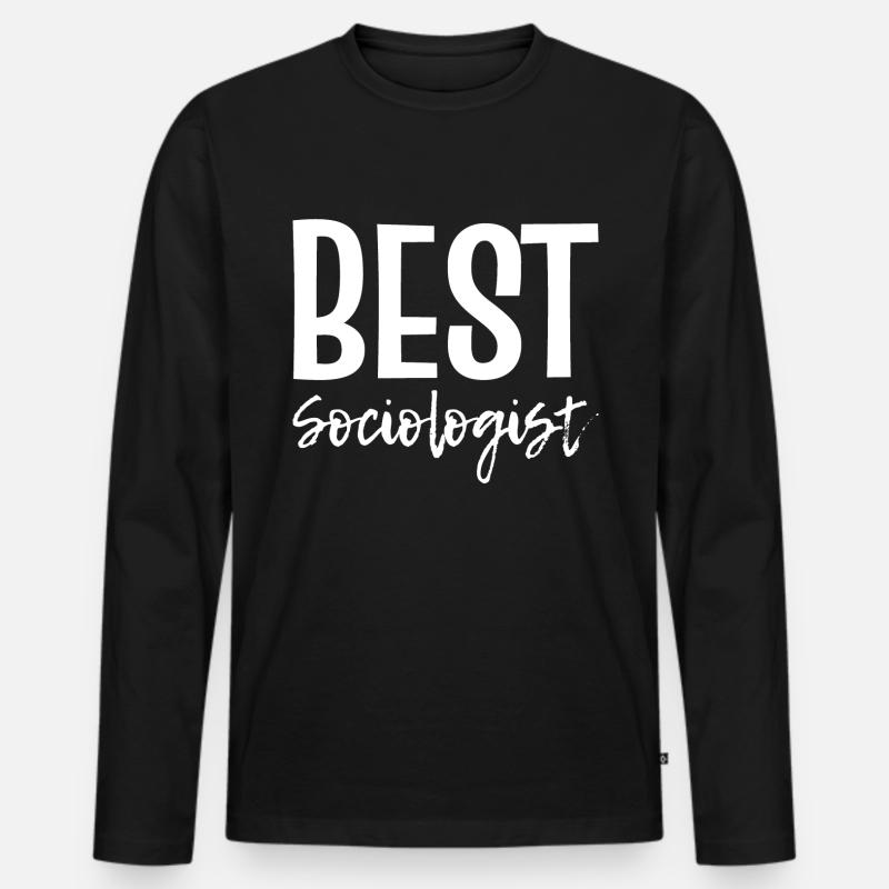 Bester Soziologe Geograph Geschenk - Männer Premium Bio Langarmshirt - Schwarz