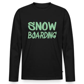 snowboarding boarden - Männer Premium Bio Langarmshirt - Schwarz - Vorne - Nico (187cm)