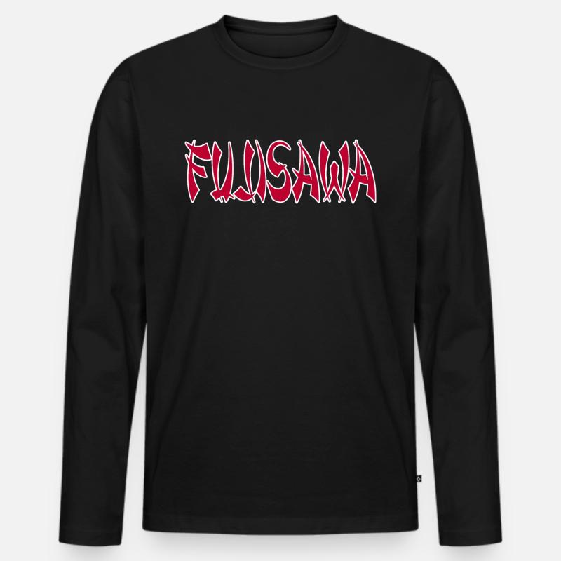 Fujisawa - Männer Premium Bio Langarmshirt - Schwarz