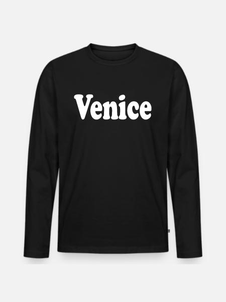 Venice - Men's Premium Organic Long Sleeve Shirt - black