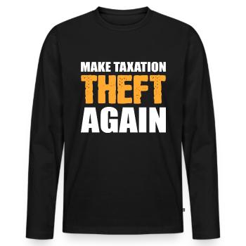Theft again accountant poison - Men's Premium Organic Long Sleeve Shirt - black - Front - Nico (187cm)