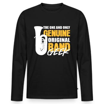 Band Geek Band Member Gift - Men's Premium Organic Long Sleeve Shirt - black - Front - Nico (187cm)