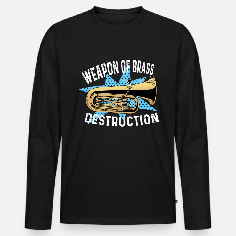 Messingwaffe Gräuel Gift - Männer Premium Bio Langarmshirt - Schwarz