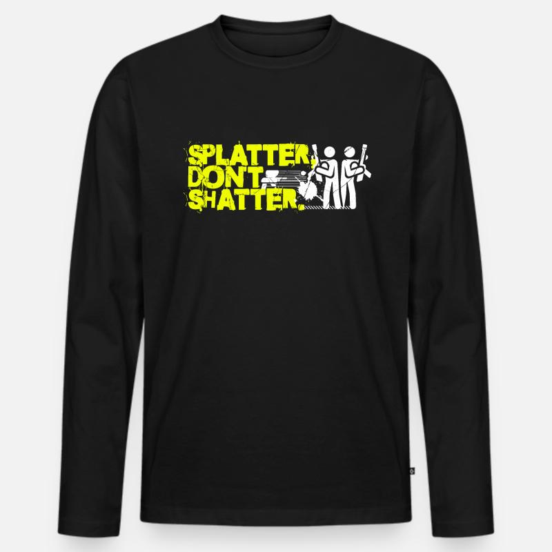 Paintball - Männer Premium Bio Langarmshirt - Schwarz