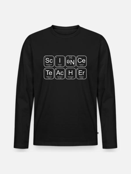 Science Teacher Chemical Elements - Men's Premium Organic Long Sleeve Shirt - black