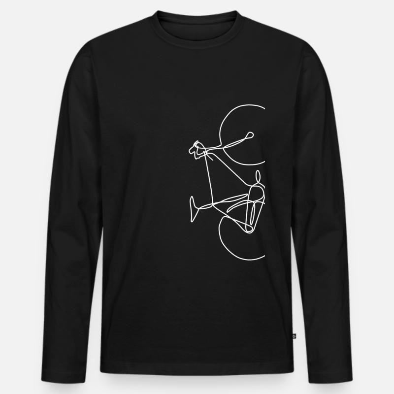 Fahrrad Radfahrer Geschenk - Männer Premium Bio Langarmshirt - Schwarz