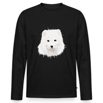 Arctic Fox - Men's Premium Organic Long Sleeve Shirt - black - Front - Nico (187cm)