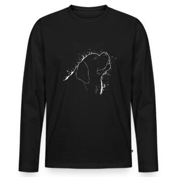 Saint Bernard - Men's Premium Organic Long Sleeve Shirt - black - Front - Nico (187cm)