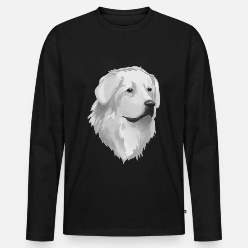 Pyrenäenberghund - Männer Premium Bio Langarmshirt - Schwarz