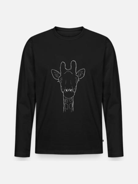 Girafe - T-shirt manches longues Premium bio Homme - noir