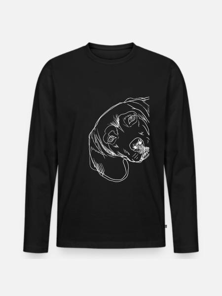 Strokes Tiroler Bracke Dog - Men's Premium Organic Long Sleeve Shirt - black