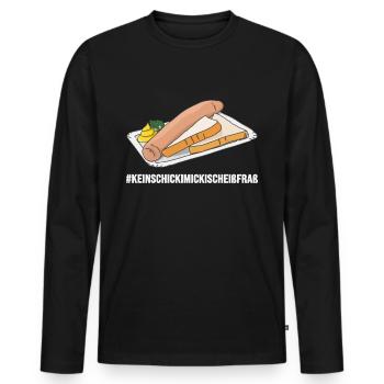 Bockwurst Schicki Micki lustiges Männer Geschenk - Männer Premium Bio Langarmshirt - Schwarz - Vorne - Nico (187cm)