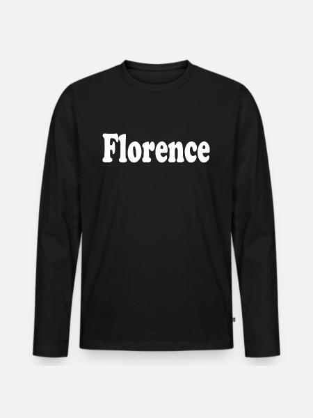 Florence - Männer Premium Bio Langarmshirt - Schwarz