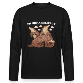 Je ne suis pas un pangolin délicat - T-shirt manches longues Premium bio Homme - noir - Devant - Nico (187cm)