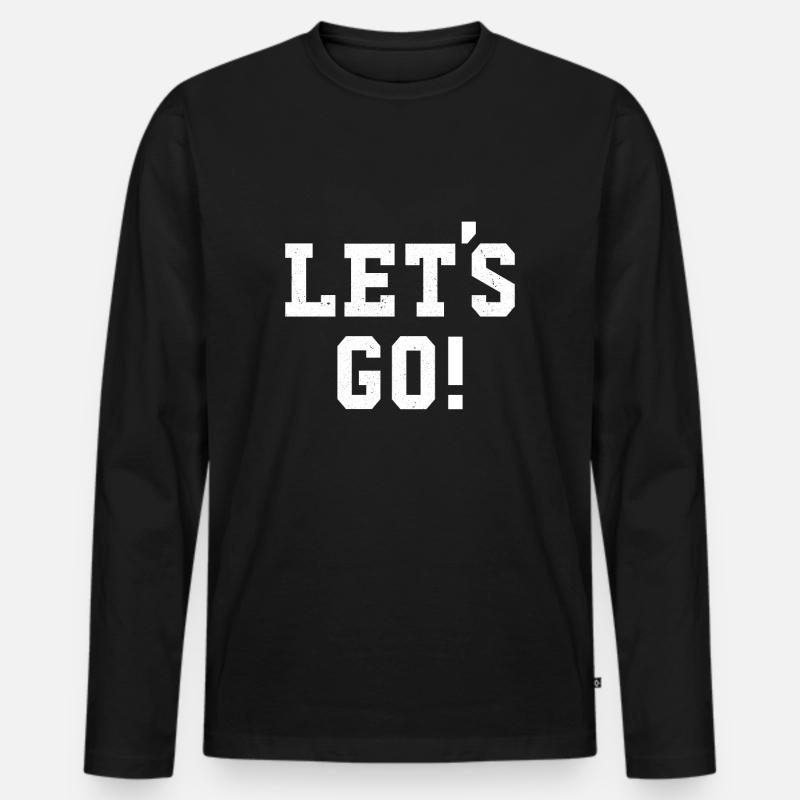 Auf geht es! - Männer Premium Bio Langarmshirt - Schwarz