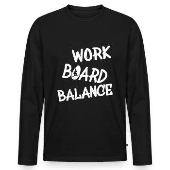 boarding, snowboarding - Männer Premium Bio Langarmshirt - Schwarz - Vorne - Nico (187cm)