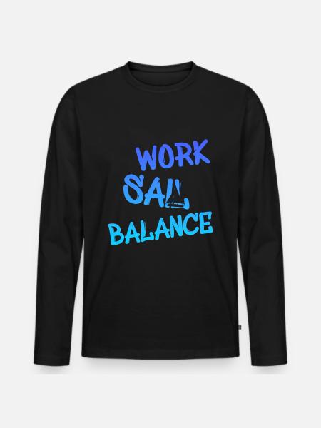 Sailing Segeln Sail - Männer Premium Bio Langarmshirt - Schwarz