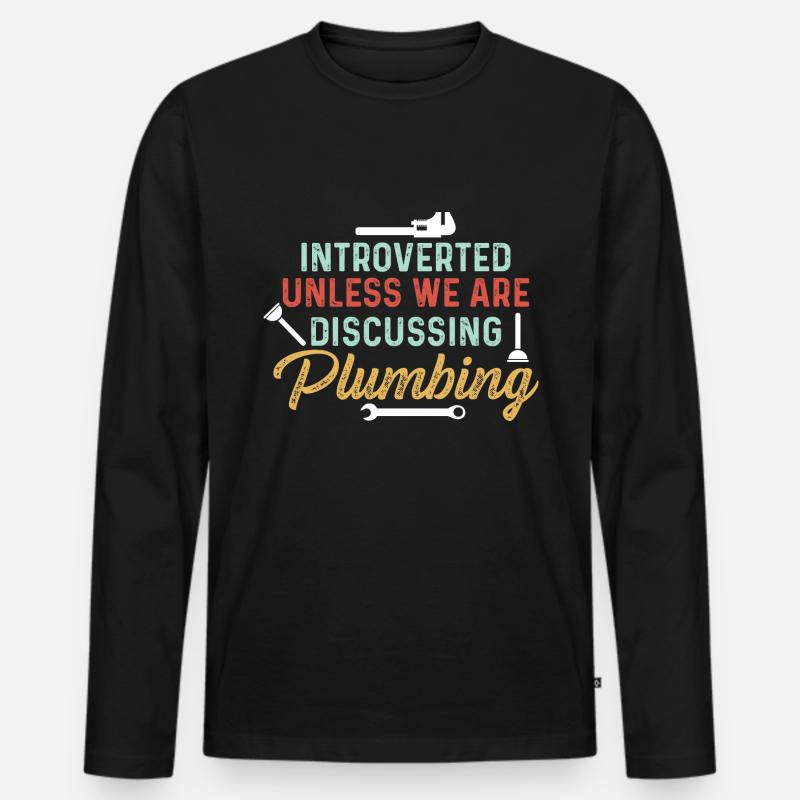 Introvertierte Introvertiert Geschenk - Männer Premium Bio Langarmshirt - Schwarz