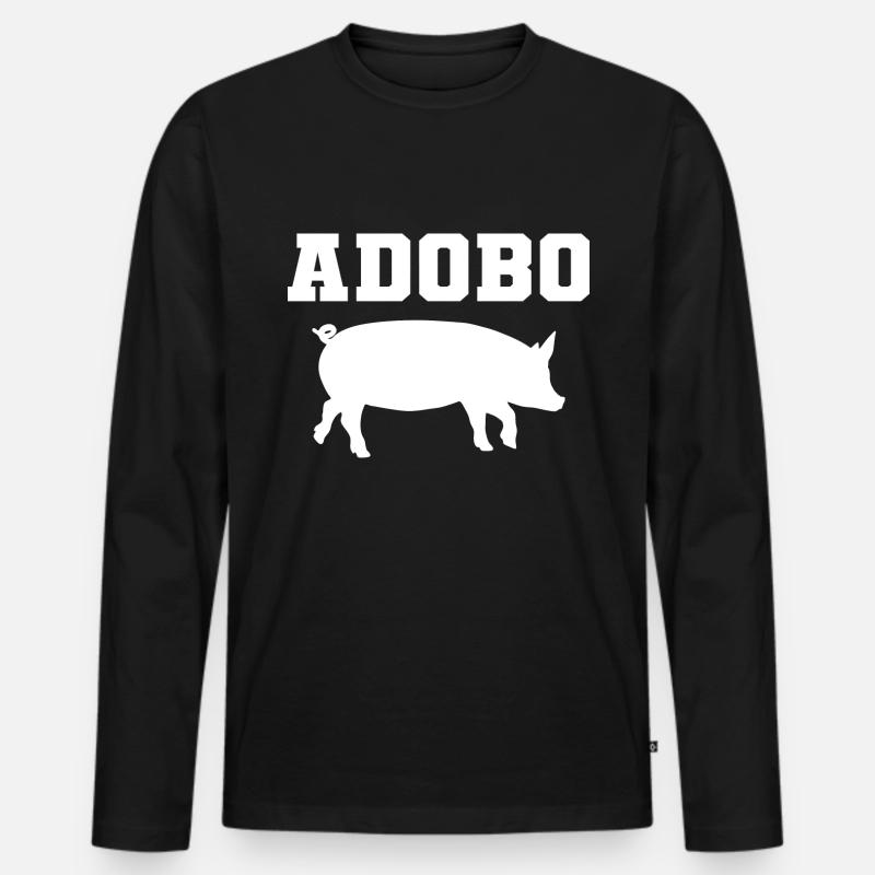 Adobo. Koch Gift - Männer Premium Bio Langarmshirt - Schwarz