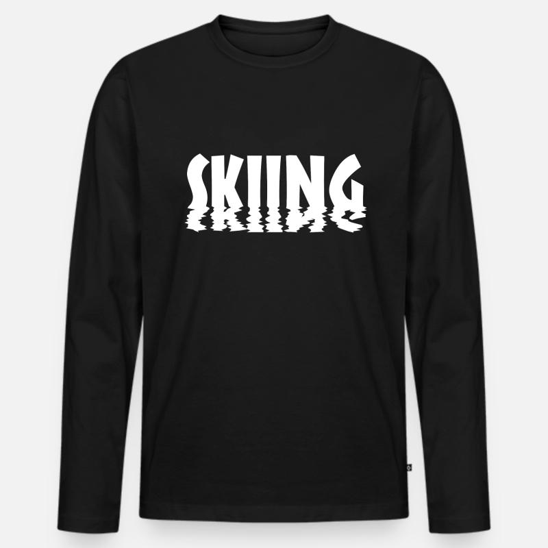 skiing - Männer Premium Bio Langarmshirt - Schwarz