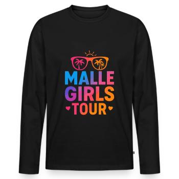 Malle Girls Tour – Partycrew Shirt - Männer Premium Bio Langarmshirt - Schwarz - Vorne - Nico (187cm)