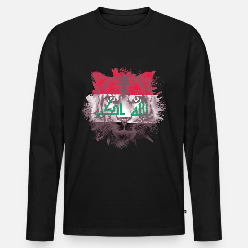 Irak - Männer Premium Bio Langarmshirt - Schwarz