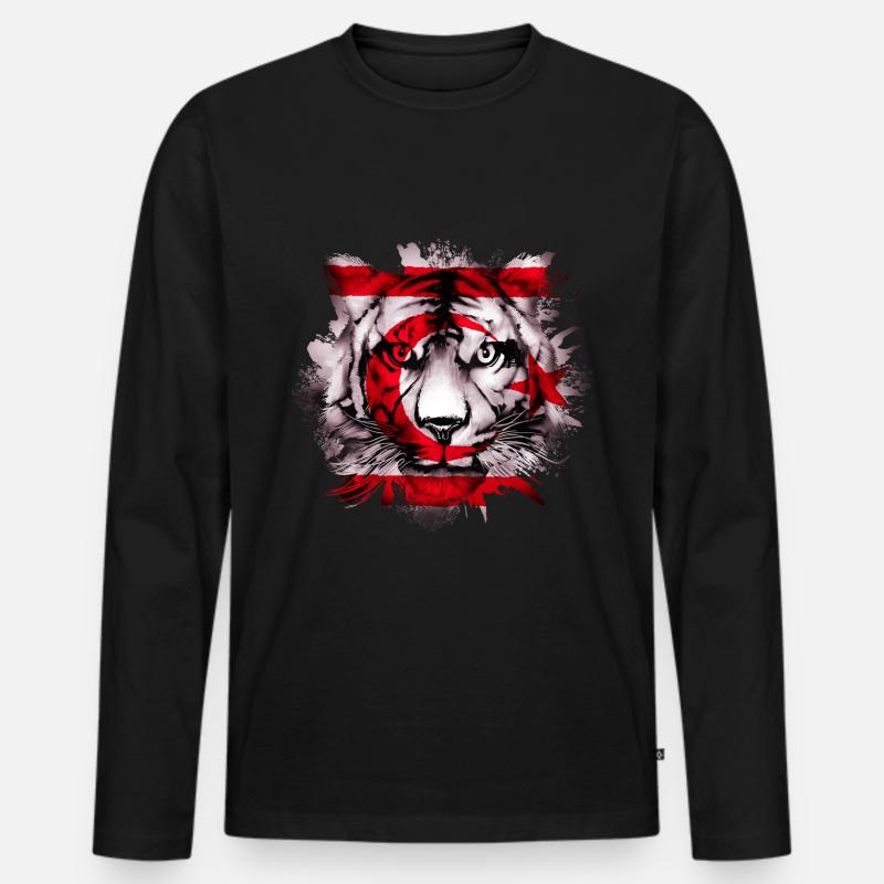 Nordzypern - Männer Premium Bio Langarmshirt - Schwarz