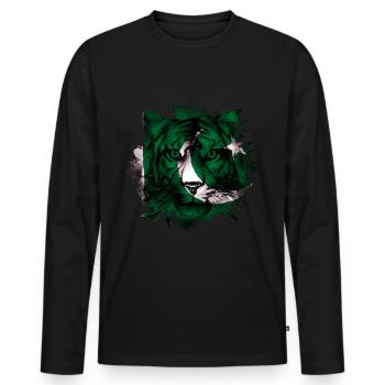 Pakistan - Men's Premium Organic Long Sleeve Shirt - black - Front - Nico (187cm)