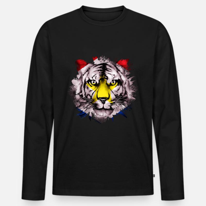 Saba - Männer Premium Bio Langarmshirt - Schwarz