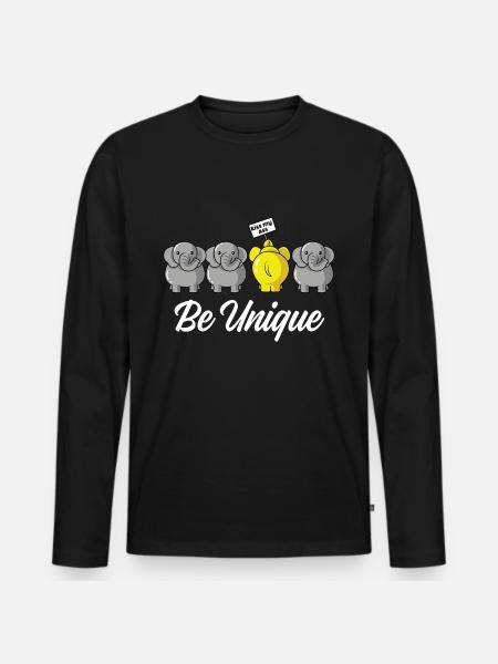 Be unique Exceptional Person. Poison - Men's Premium Organic Long Sleeve Shirt - black