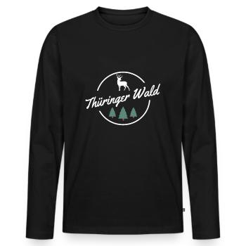 Thuringian Forest Thuringia Gift - Men's Premium Organic Long Sleeve Shirt - black - Front - Nico (187cm)