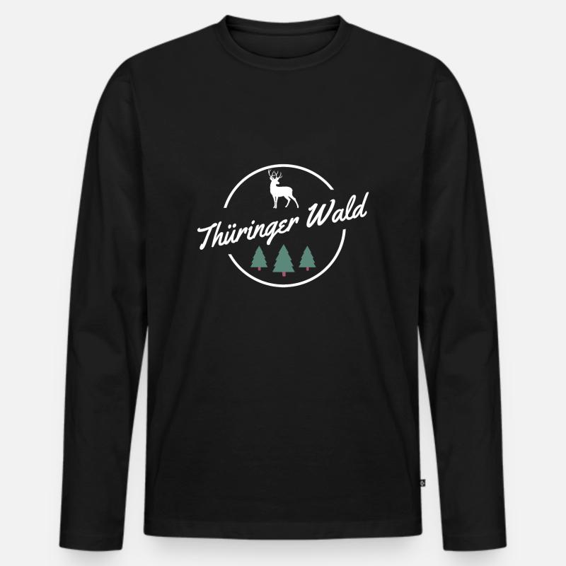 Thuringian Forest Thuringia Gift - Men's Premium Organic Long Sleeve Shirt - black