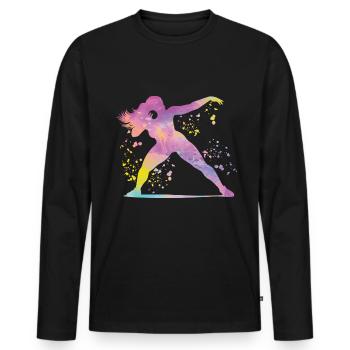Lanceur de poids Colorsplash Lancer de poids - T-shirt manches longues Premium bio Homme - noir - Devant - Nico (187cm)