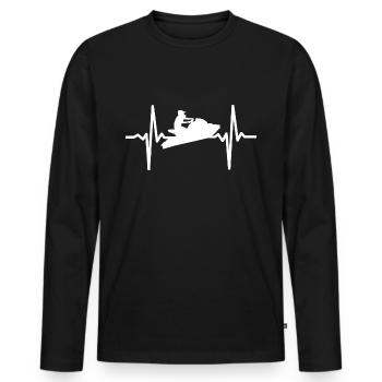 jetski - T-shirt manches longues Premium bio Homme - noir - Devant - Nico (187cm)