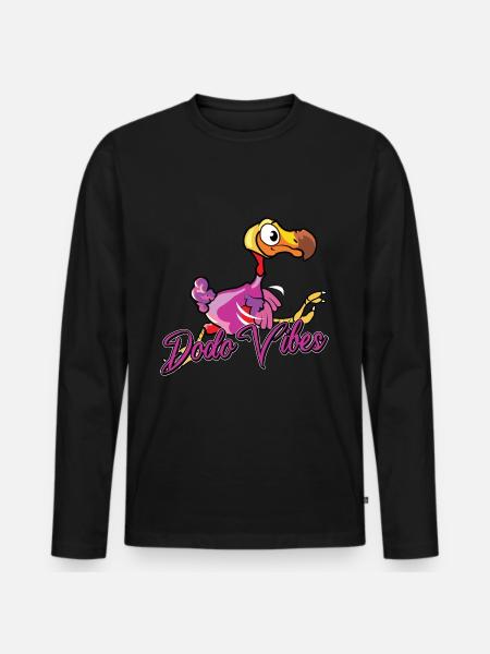 Dodo Mauritius Bird Dronte - Men's Premium Organic Long Sleeve Shirt - black