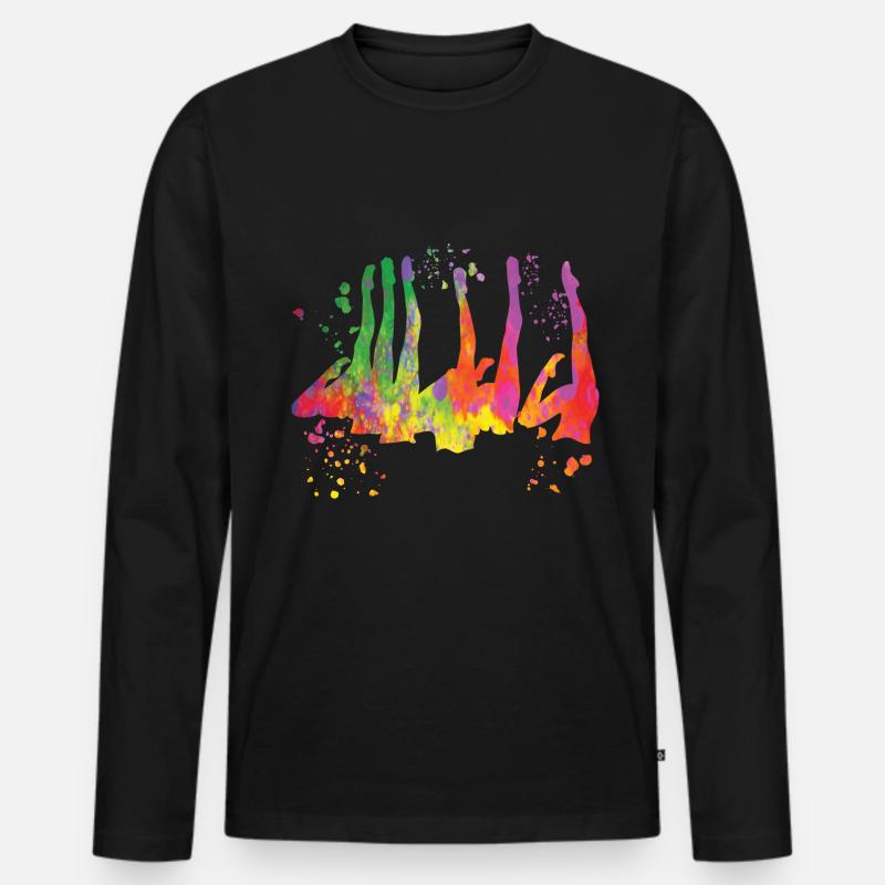 Artistic Swim Team Synchronschwimmen - Männer Premium Bio Langarmshirt - Schwarz